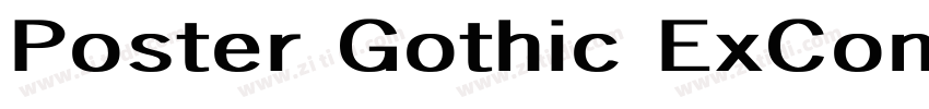 Poster Gothic ExCond字体转换